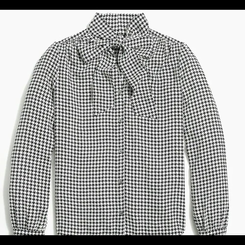 J. Crew Long Sleeve Bow Top Size Small
